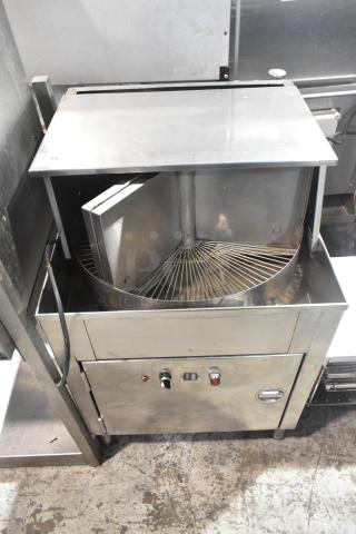 American Dish Service ADS ASO commercial underbar glass washer, 120 volts, 1 phase. Stainless steel body, good condition. Controls visible.