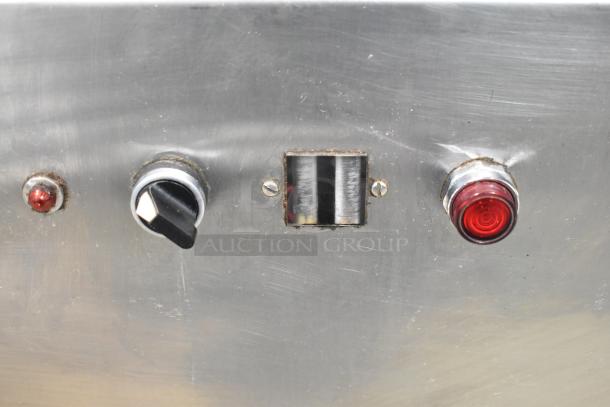 American Dish Service ADS ASO glass washer control panel, showing switches and indicator lights in good condition.