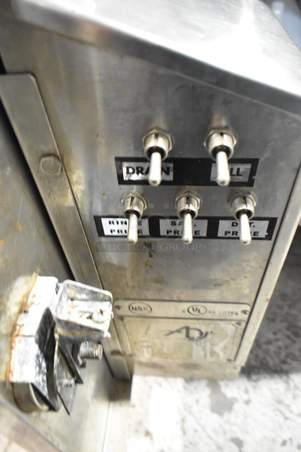 American Dish Service ASO commercial glass washer, underbar model, 120V, 1 Phase, visible control switches, used condition.