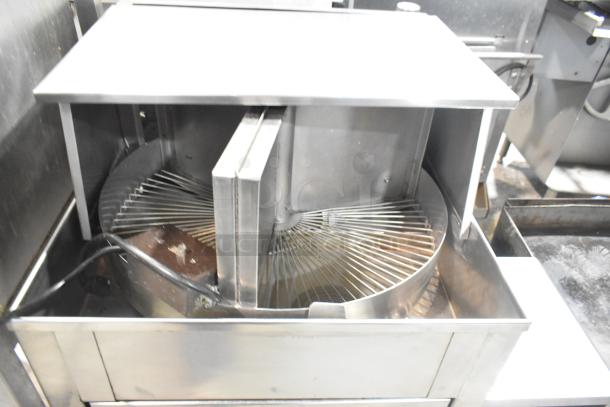 American Dish Service ADS ASO commercial underbar glass washer, 120 volts, 1 phase, stainless steel, used condition.