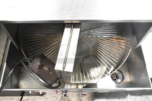 American Dish Service ADS ASO commercial underbar glass washer, stainless steel, 120V, 1 phase, visible wiring, used condition.