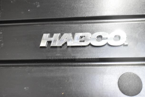 2019 Habco SE18 commercial cooler, black exterior, single door, 115V, 1 phase. Prominent Habco logo on the front.