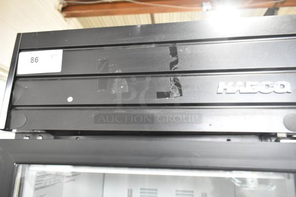 2019 Habco SE18 Commercial Single Door Reach In Cooler, black exterior, model SE18, 115V, 1 phase, visible label.