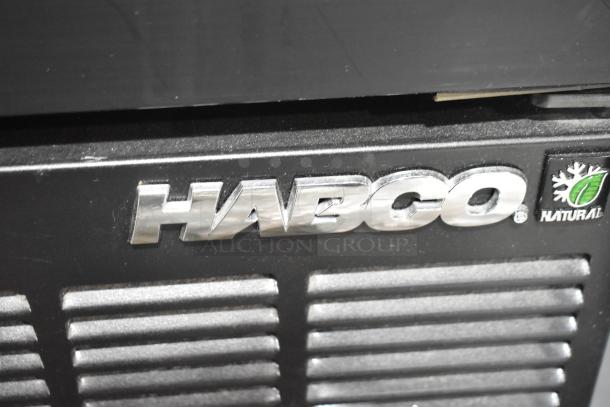 Habco SE12HC commercial cooler in black, showing brand logo and eco-friendly label; 115 volts, 1 phase.