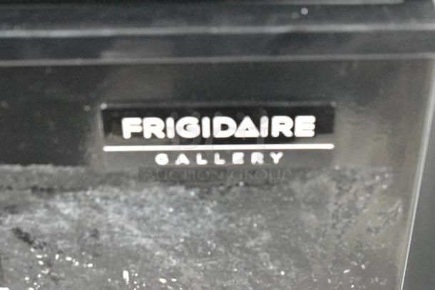 Frigidaire FGFRF7009-B-BLACK-6COM chest freezer, black, 115 volts, 1 phase, Frigidaire Gallery label visible.
