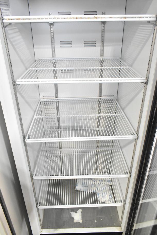 2019 Habco SE18 cooler, single door, 115V, 1 phase, commercial use, multiple shelves, clean interior, minor wear.