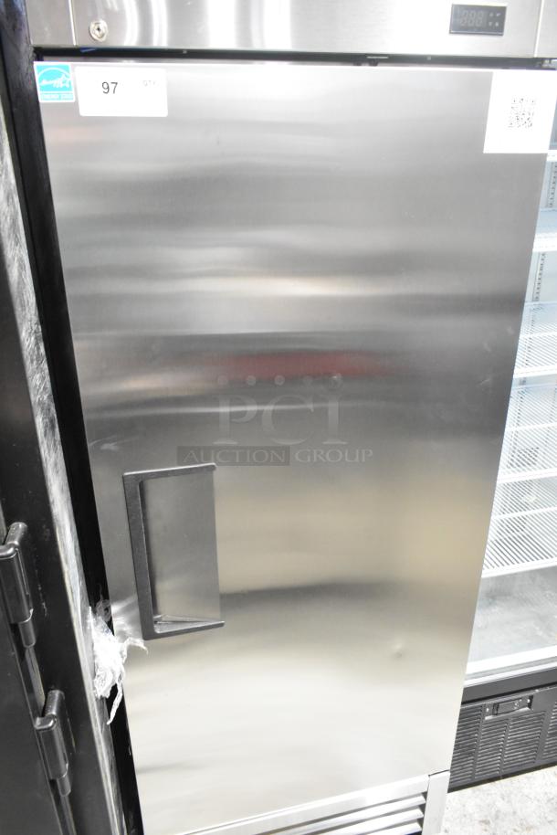 LATE MODEL True T-19F-HC commercial single door reach-in freezer, stainless steel, 115V, 1 phase, Energy Star certified.