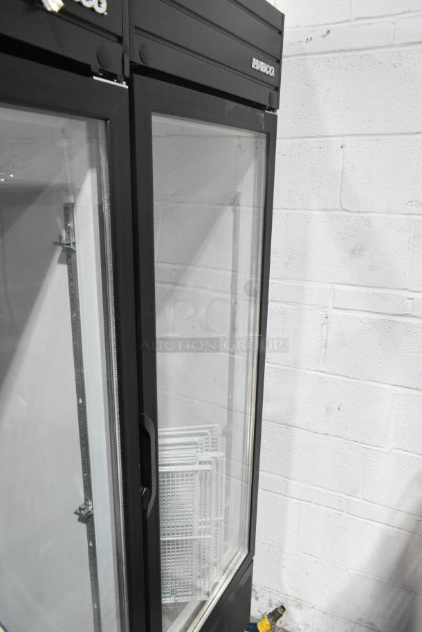 2019 Habco SE18 Commercial Single Door Reach-In Cooler, glass door, black frame. Model SE18, 115V, 1 Phase.