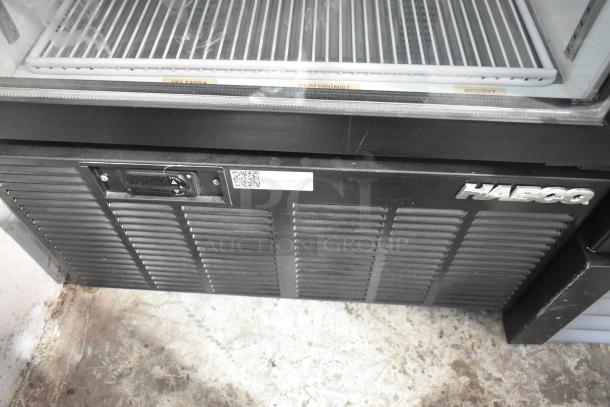 2019 Habco SE12 commercial cooler, single door, reach-in merchandiser, 115V, 1 phase, with visible Habco logo and vent grille.