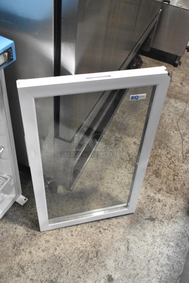 Accucold ACR32G mini cooler with broken glass door. 115 volts, 1 phase. Suitable for merchandising.