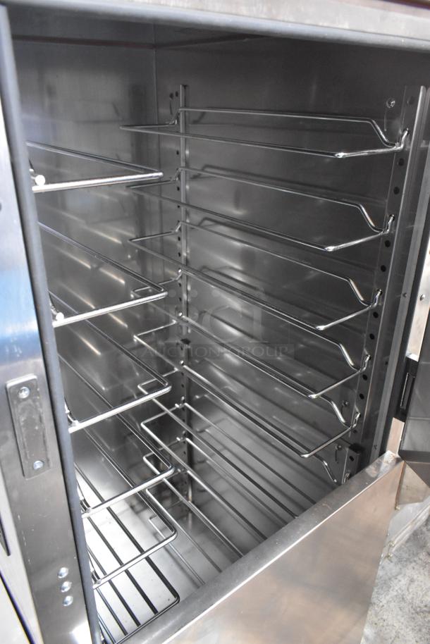 2023 Vulcan VBP15ES commercial heated holding cabinet, stainless steel, on casters, internal racks visible, 115V, 1 phase.