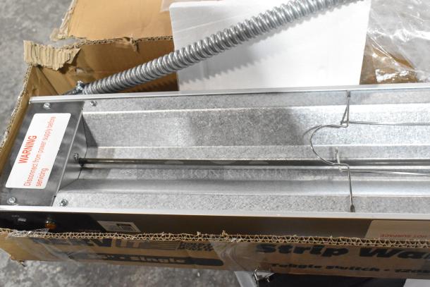 BRAND NEW SCRATCH AND DENT ServIt 423SW36THA 36" strip warmer, single toggle control, 120V, visible label warning.