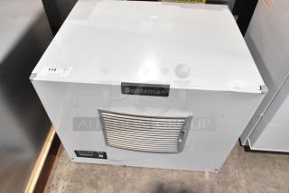Brand new 2025 Scotsman MC0330MAX-1A Prodigy Elite® ice machine, 400 lb capacity, 115V, visible minor scratches.