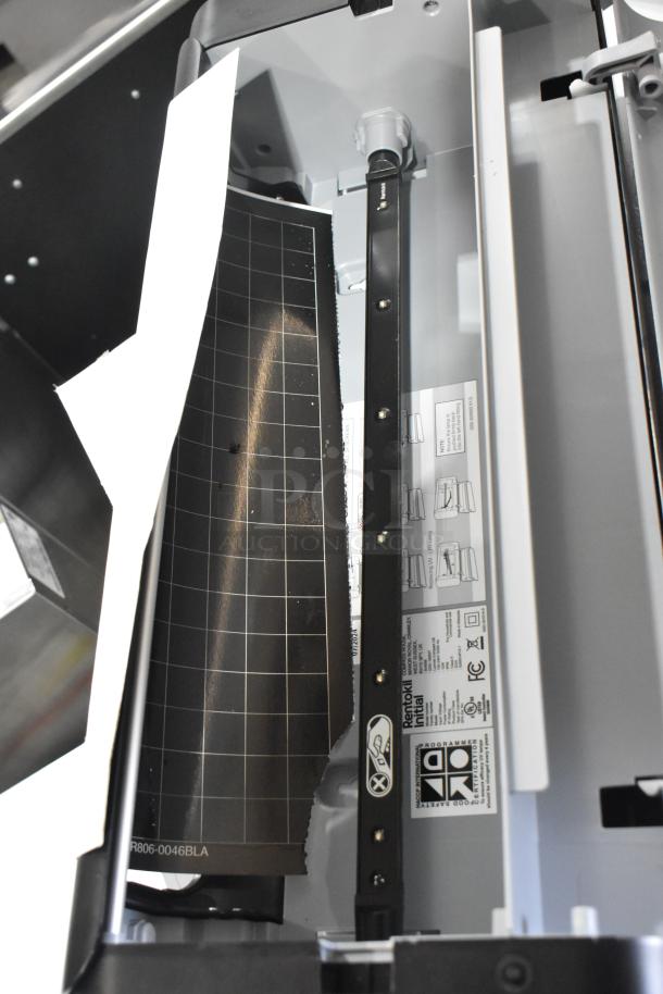 Rentokil 304856 Bug Zapper, 115V, 1 Phase, black grid design, interior view showing UV lamp and operational labels.