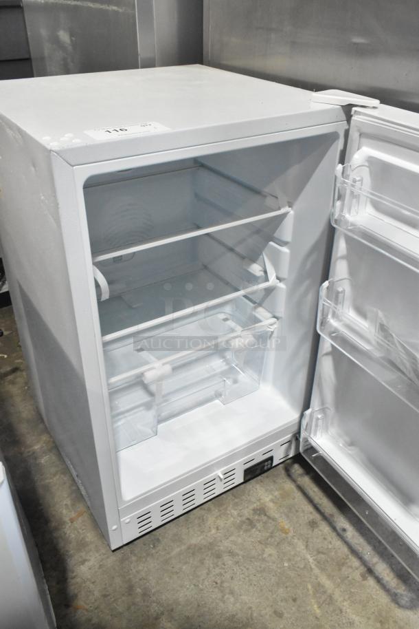 Summit ALR46W Mini Cooler, 115 Volts, 1 Phase. Features adjustable shelves, door storage, and compact design.