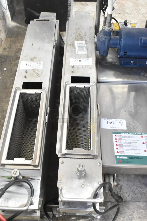 Hardt GR-124 Commercial Heated Grease Reservoir, 120V, 1 Phase, stainless steel, used, model info tag visible.