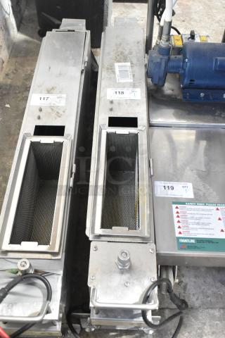 Hardt GR-124 Commercial Heated Grease Reservoir, 120V, 1 Phase, stainless steel, used, model info tag visible.