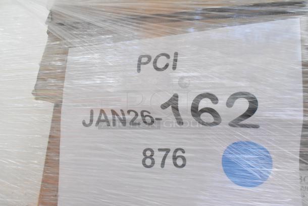 Plastic-wrapped pallet with a label marked "PCI JAN26-162 876"; contains 26 new items including bowls and glasses.