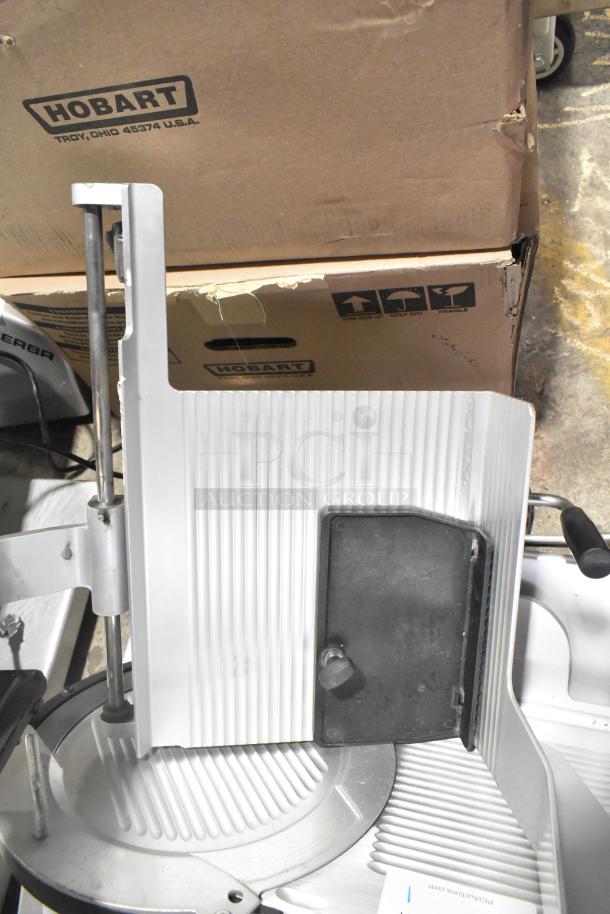 Bizerba GSP H commercial meat slicer, 120V, 1 phase. Stainless steel, countertop design, excellent condition.