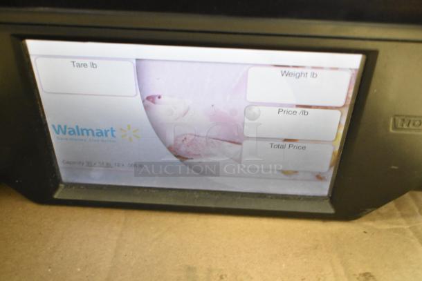 2019 Hobart HTi-7LH3 commercial scale, touchscreen display, 120/208-240V, tested and working, Walmart branding.