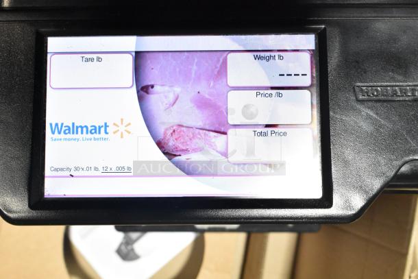 2017 Hobart HTi-7LH26 Commercial Countertop Scale, black, digital display, capacity 30 lb, tested and working.