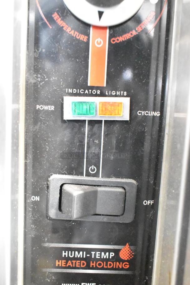 2024 FWE TS-1633-36P heated holding cabinet panel with temp settings, indicator lights, and power toggle. 120V, 1-phase.