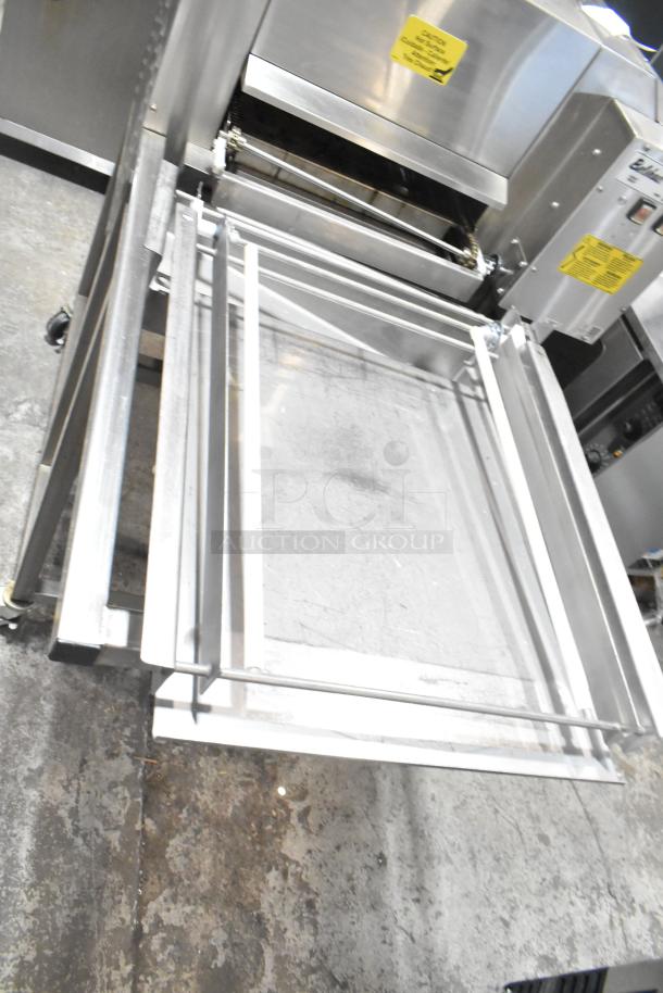 Belshaw Adamatic TG-50 Thermoglazing Station, stainless steel, on casters, 208V, 1 phase, excellent condition, commercial use.