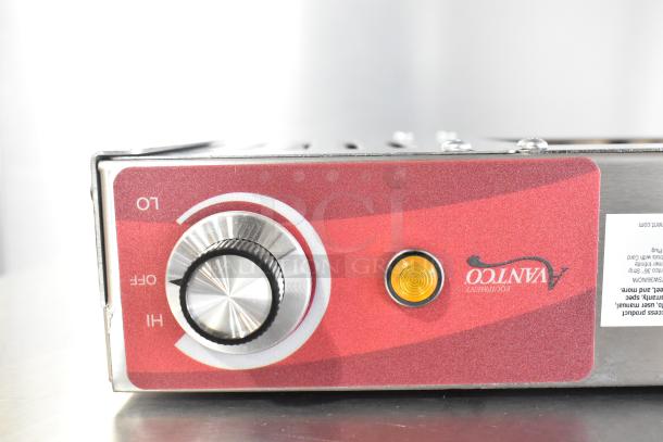 Brand new Avantco 177SW36INCPA 36" strip warmer, adjustable infinite control, minor scratches, 120V, 1 phase.