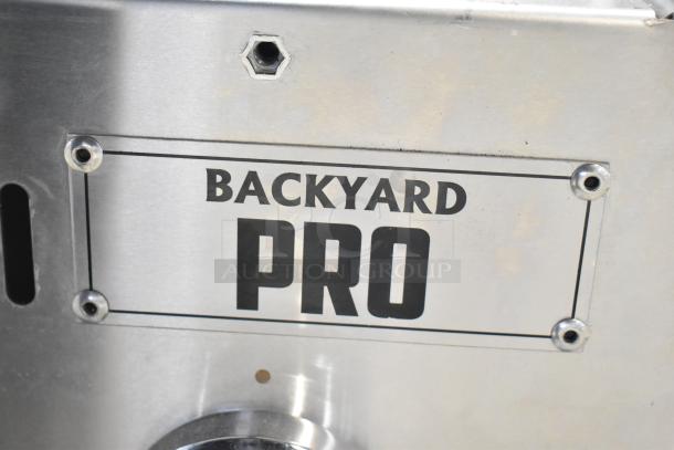 Brand new Backyard Pro 554LPG36 stainless steel outdoor grill, 2024 model, liquid propane, with minor scratches and dents.