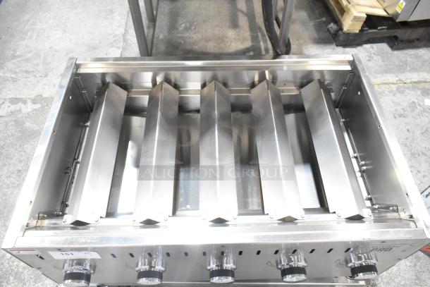 BRAND NEW 2024 Backyard Pro 554LPG36 36" stainless steel propane grill with minor scratches, features durable burners.