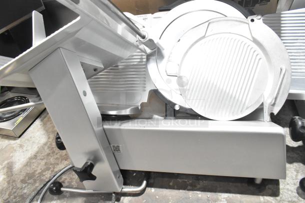 2020 Bizerba GSP H commercial meat slicer, excellent condition, 120V. Features durable metal build, precise slicing mechanism.