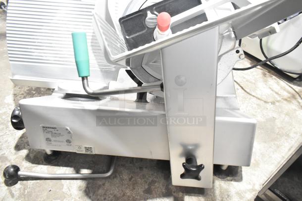 2016 Bizerba GSP H meat slicer, 120 volts, 1 phase, countertop design, stainless steel, visible label, used condition.