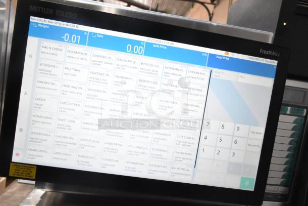 Mettler Toledo FreshWay AM-6127C commercial scale, digital display, tested, working, 120/208-240V, 1 phase, touchscreen interface.
