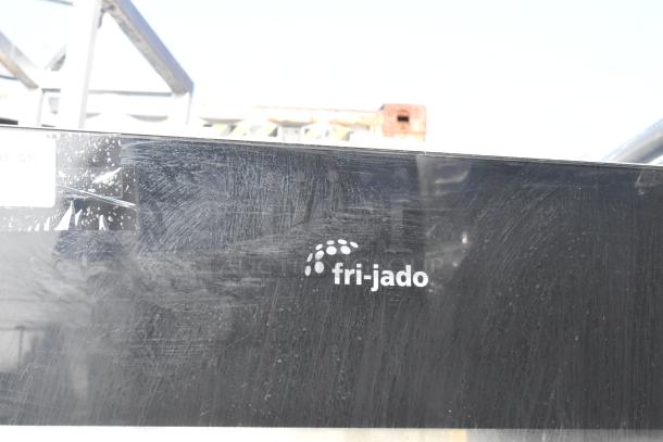 Fri-jado TDR7-P rotisserie oven, black finish with visible logo, on commercial casters. Electric, 208V, 3 Phase.