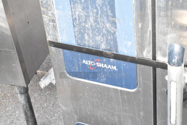 Alto Shaam CTP7-20E stainless steel commercial combi convection oven, visible brand logo, used condition.