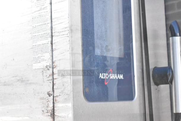 Alto Shaam CTP7-20E stainless steel combi convection oven, visible label, 208-240V, 3 phase, commercial use.