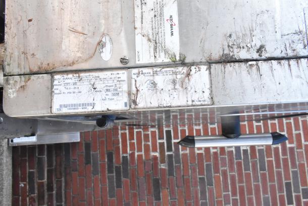 2 Alto Shaam CTP7-20E combi convection ovens, stainless steel, electric, 208-240V, 3 phase, visible wear.