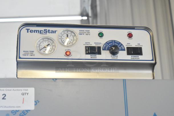 Brand new 2023 Jackson TempStar HH-E commercial dishwasher control panel, shows gauges and switches. 208/230V, 1 Phase.