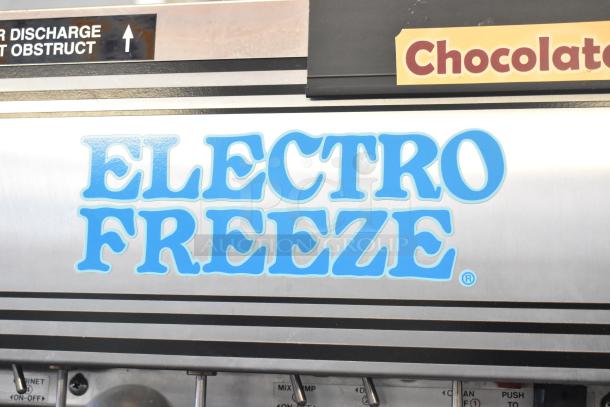 Electro Freeze 30T-RMT-137 soft serve machine, water-cooled, two-flavor with twist, logo visible, on commercial casters.