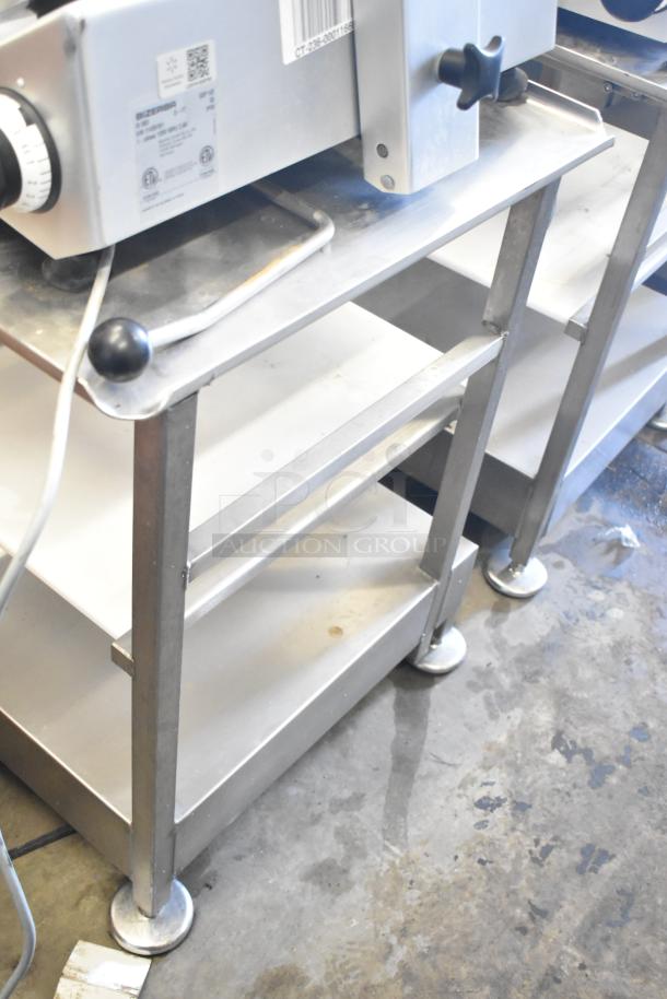 2017 Bizerba GSP HD meat slicer on stand, 120V, 1 Phase, clean condition, visible controls and safety features.