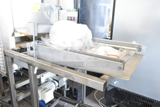 Belshaw Adamatic TG-50 stainless steel thermoglazing station on casters, 208V, 1 Phase, excellent condition.