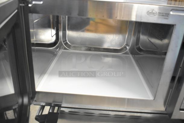 2022 Amana RCS10TS commercial microwave oven, 120 volts, 1 phase. Stainless steel interior, excellent condition.