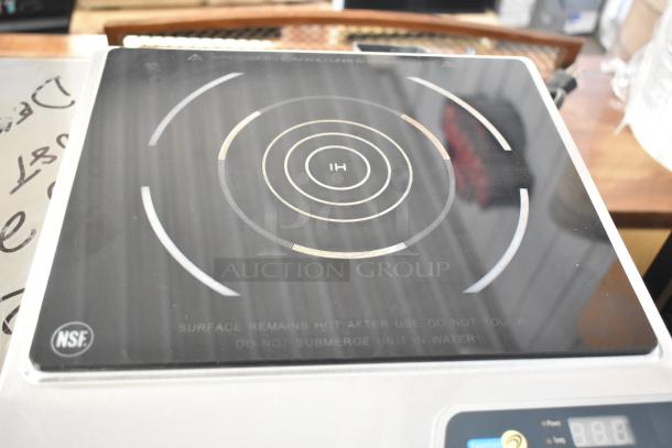 Two 2017 Chic Chefs CC-050S induction burners. Single burner, countertop model, 120V, 1 phase, NSF certified.