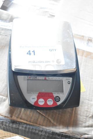 Brand new Taylor TE21P 21 oz. digital portion scale by Avantco, model 177EG24N. Features precision weighing, with minor scratches.