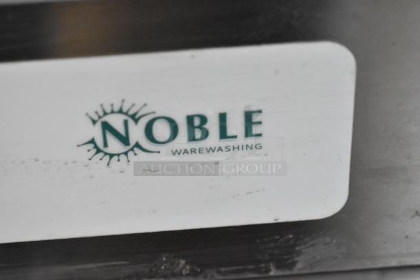 Noble 495HTGW22 hi-temp underbar glass washer, brand new scratch and dent, 208/240 volts, 1 phase, visible logo.
