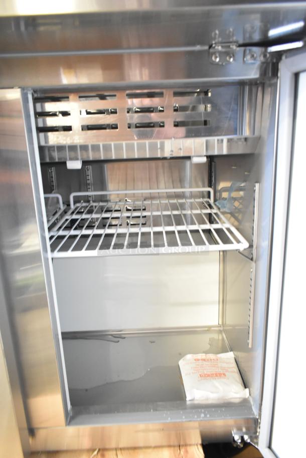 BRAND NEW Avantco 178APT36MHC commercial refrigerated sandwich prep table, 2-door, scratch and dent, 115V, 1 phase.