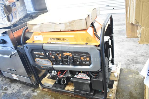 BRAND NEW Generac GP18000EFI portable generator, 18,000/22,500W, 240V, electric start, slight scratches and dents.