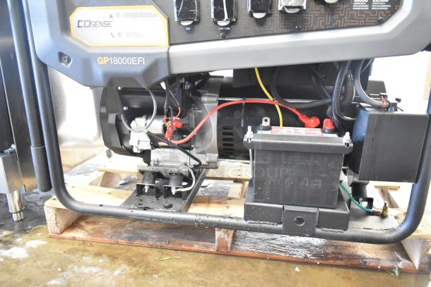 Brand new Generac GP18000EFI portable generator, model 7498917, 18,000/22,500W, with electric start. Scratch and dent condition.