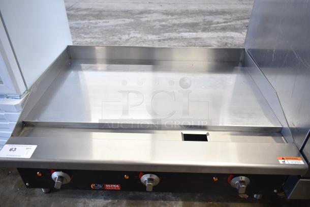BRAND NEW Cooking Performance Group Ultra Series 36" Chrome Plated Electric Griddle, Model 351GUCPG36M, 208/240V, 1 Phase.