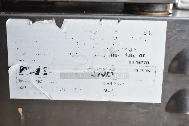 Southbend G Series commercial convection ovens with view-through doors, thermostatic controls, on casters. Visible label is worn.